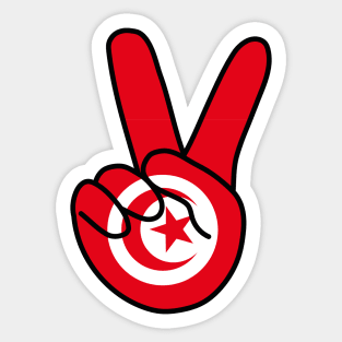 Tunisia Flag V Sign Sticker